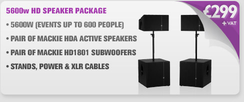 5600w Mackie HDA and HD1801 Speaker Package