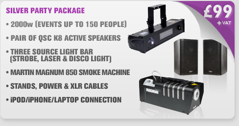 2000w Silver Party Package With Party Light & Smoke Machine