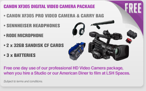 Canon XF305 Digital Video Camera Package (Free With LSH Spaces Booking Deal)