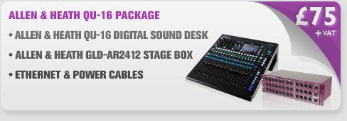 Allen & Heath QU16 Digital Sound Desk & GLD-AR2412 Digital Stage Box Package