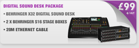 Behringer X32 Digital Sound Desk & Behringer S16 Stage Boxes Package