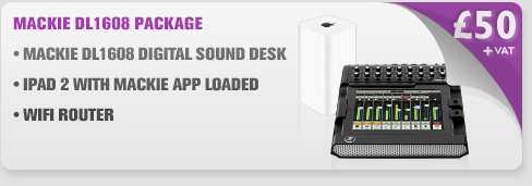 Mackie DL1608 Digital iPad Sound Desk Package