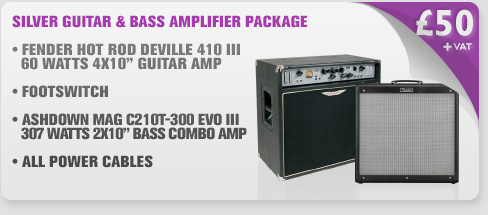 Silver Guitar & Bass Amplifier Package