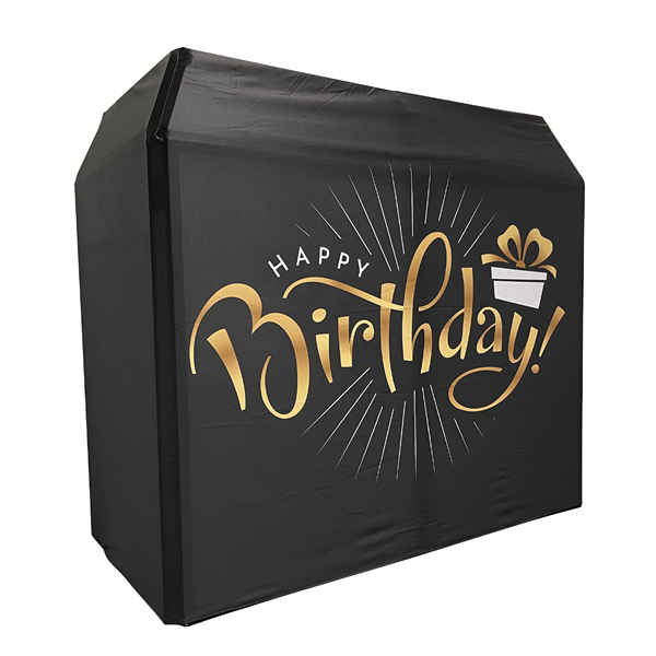 Equinox DJ Stand Booth Happy Birthday Cloth Cover