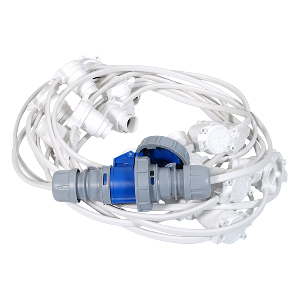 LSH Festoon Lighting 50cm Spacing White 25m